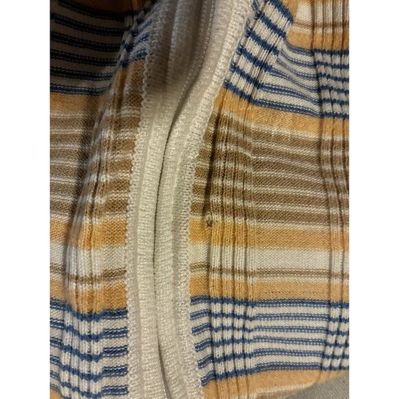 St John Sport Zip Front Nuetral Striped Sweater Vest Size Medium Women's Classic - Picture 7 of 7